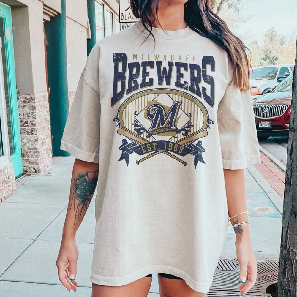 Milwaukee brewers 1969 Vintage shirt Milwaukee Baseball Crewneck Sweatshirt